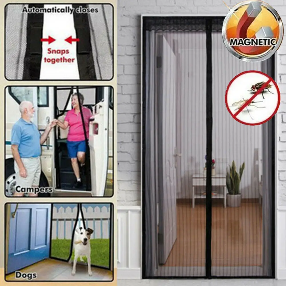 Волшебная Дверь магнитная сетка занавеска защелка свободные руки насекомые Жук