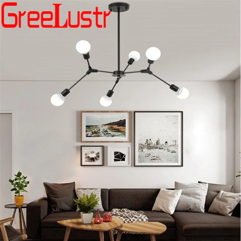 

Branch Pendant Lights Decorative Led Ceiling Lamps Adjustable E27 Design Living Room Chandeliers Home Hanging Light Fixtures