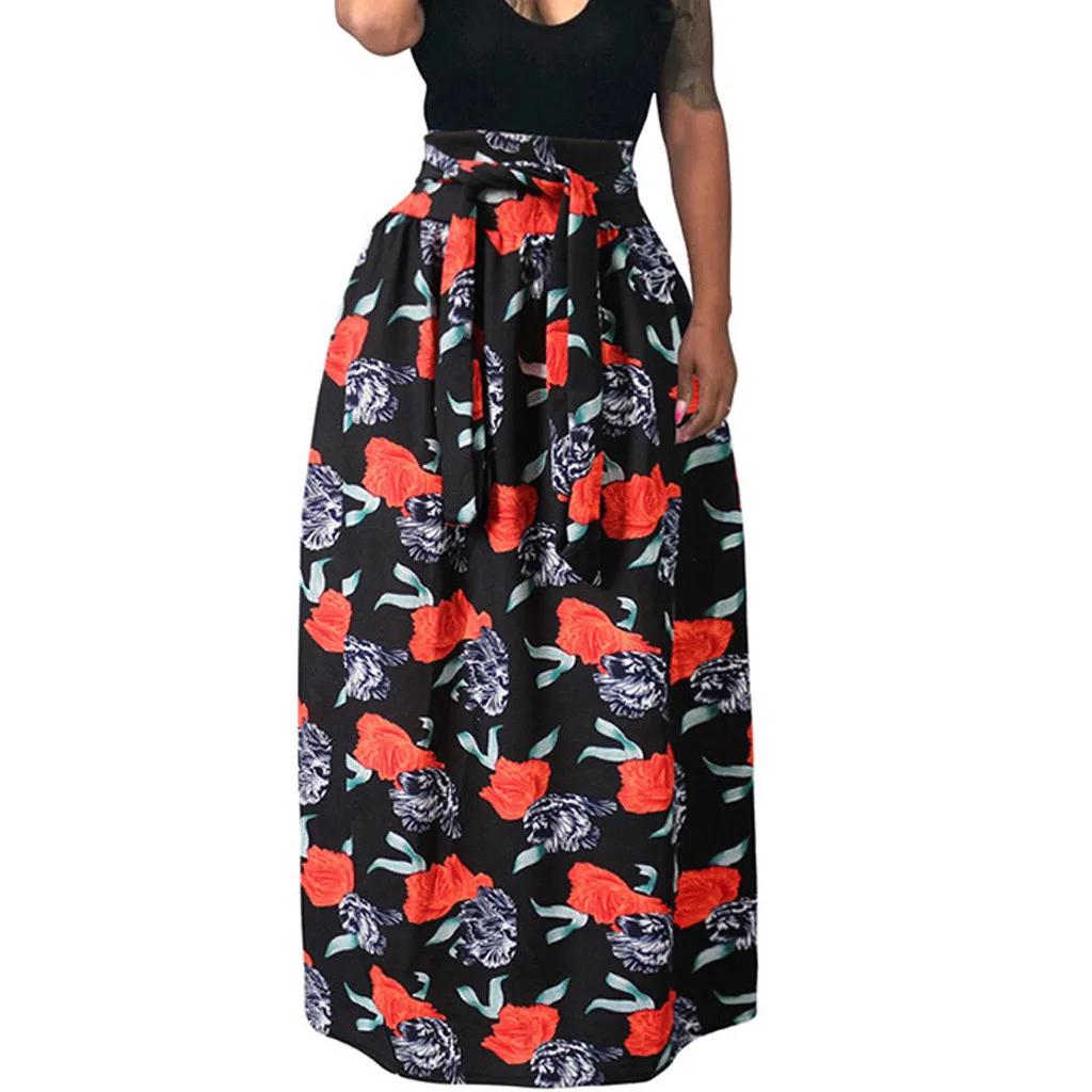 Женская замшевая юбка с высокой талией винтажная плиссированная Длинная пляжная