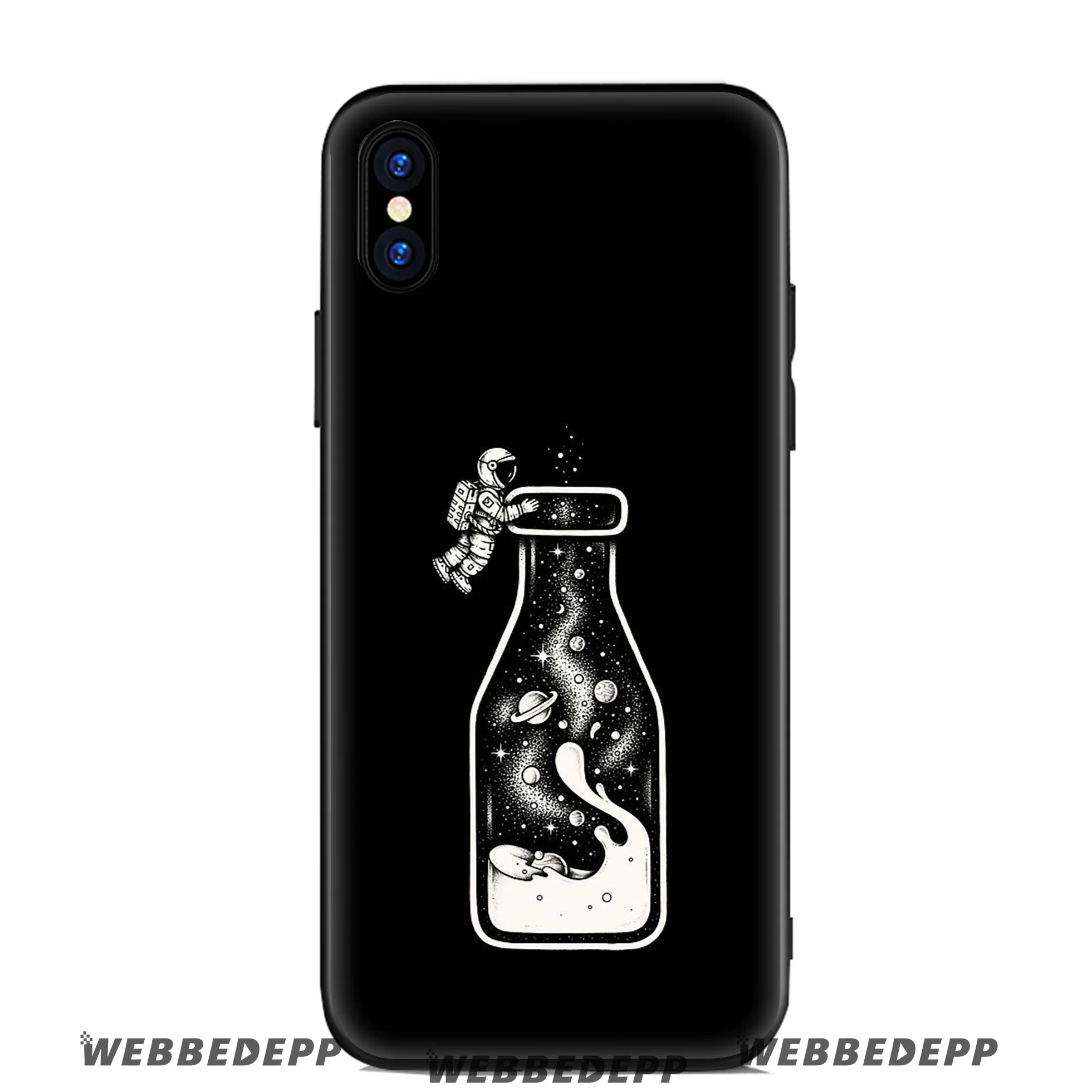 WEBBEDEPP Space Sweet Cute Soft Silicone Case for Apple iPhone 11 Pro Xr Xs Max X or 10 8 7 6 6S Plus 5 5S SE TPU |