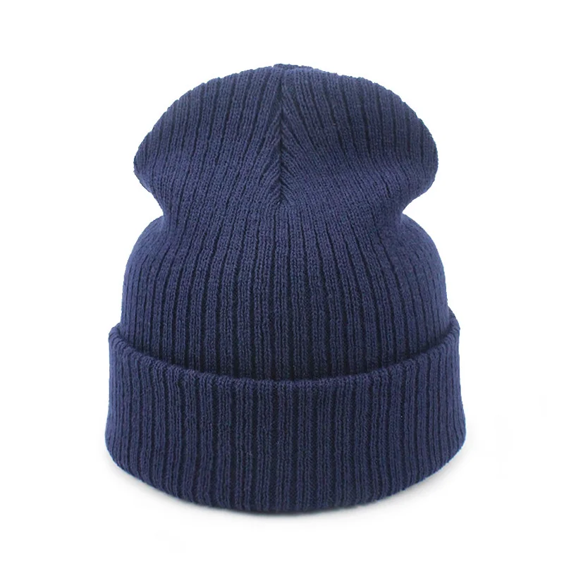 C Новинка, осенне-зимняя женская шапка, мужская, унисекс, Skullies Beanies, теплая уличная шапка, вязаная шапка, шапки, одноцветная, для папы, теплая шапка, Beanie - Цвет: C