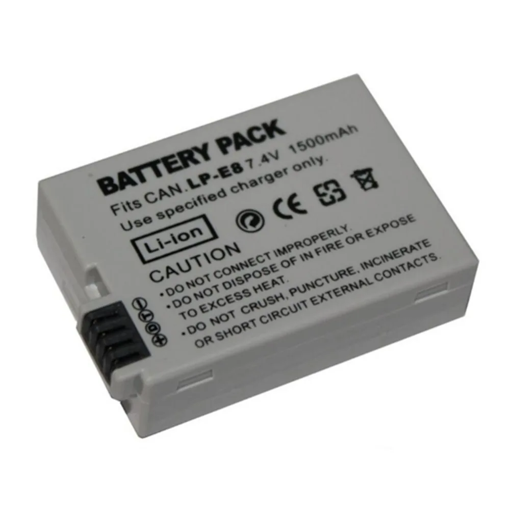 1 pcs 1500 mAh LP-E8 LPE8 LP E8 Battery With LCD Single Charger for Canon EOS 550D 600D 650D 700D X4 X5 X6i X7i T2i T3i | Электроника