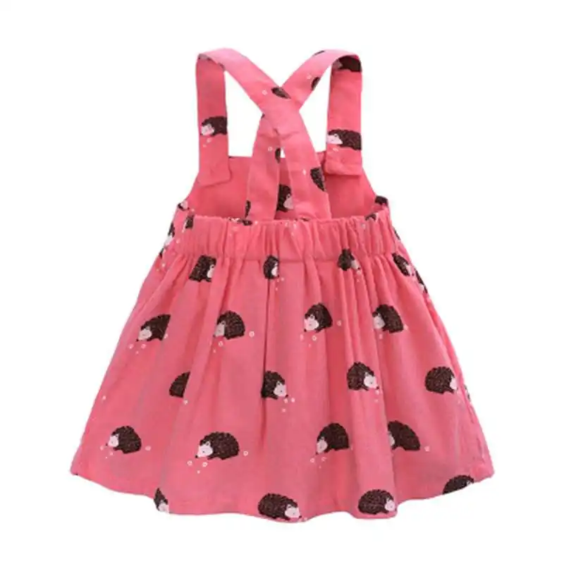 Детское Хлопковое платье с рисунком ежика на осень-весну | Мать и ребенок