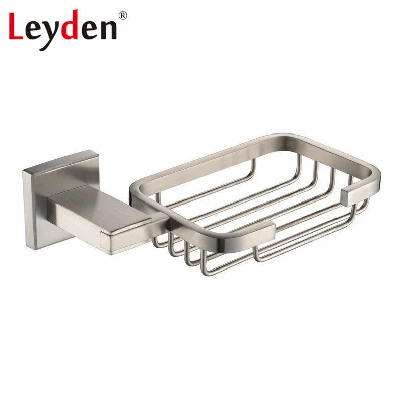 

Держатель для мыла Leyden Premium SUS 304 из нержавеющей стали и матового никеля, настенный квадратный держатель для мыла, аксессуары для ванной комн...