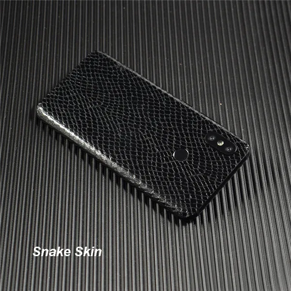 Snake Skin 3D углеродное волокно/кожа/дерево шкуры защитная задняя крышка телефона наклейка для XIAOMI Mi9 MIX3 Mi8 SE Redmi 6 Pro 5 Plus Note 7 - Цвет: Snake Skin