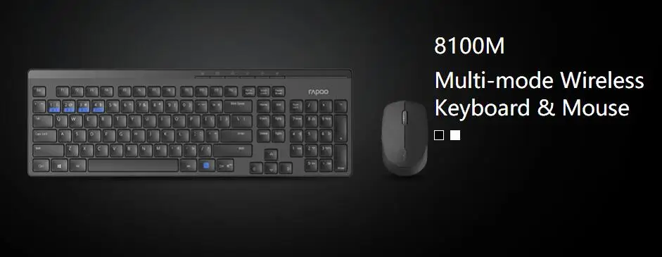 Rapoo многомодовая Бесшумная Беспроводная клавиатура мышь комбо Bluetooth 3,0/4,0 RF 2,4G переключение между 3 устройствами