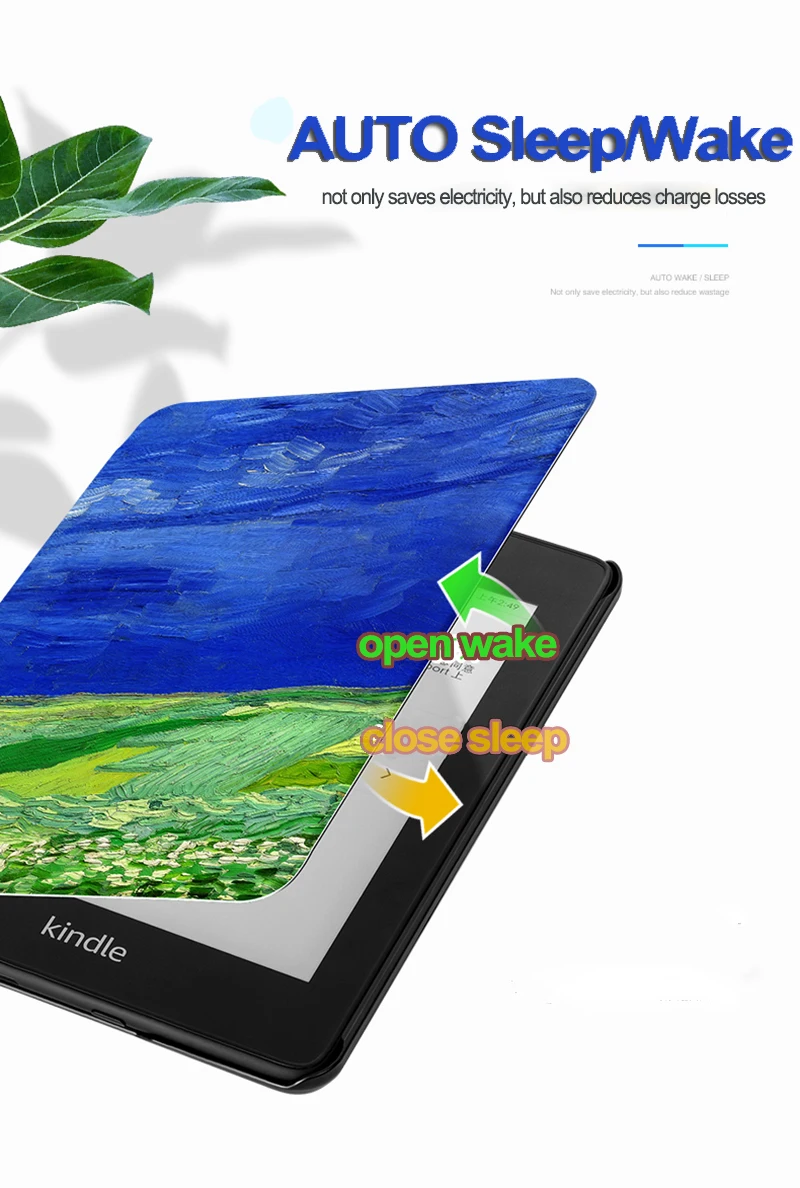 Тонкий из искусственной кожи чехол для Funda Kindle Paperwhite 4(10th Gen Release) читалка Smart Sleep/Wake Kindle чехол