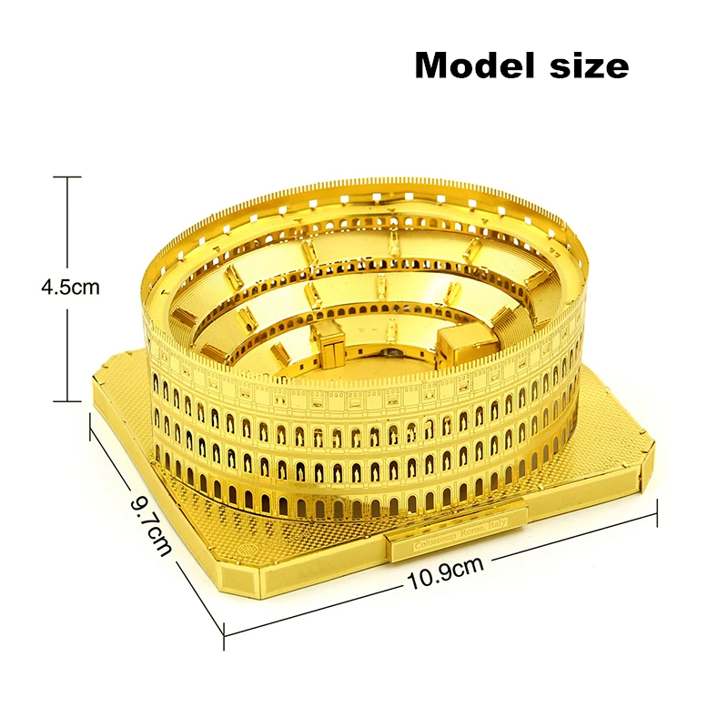 Металлическая нано головоломка MICROWORLD Colosseum 3D сборочная модель для взрослых
