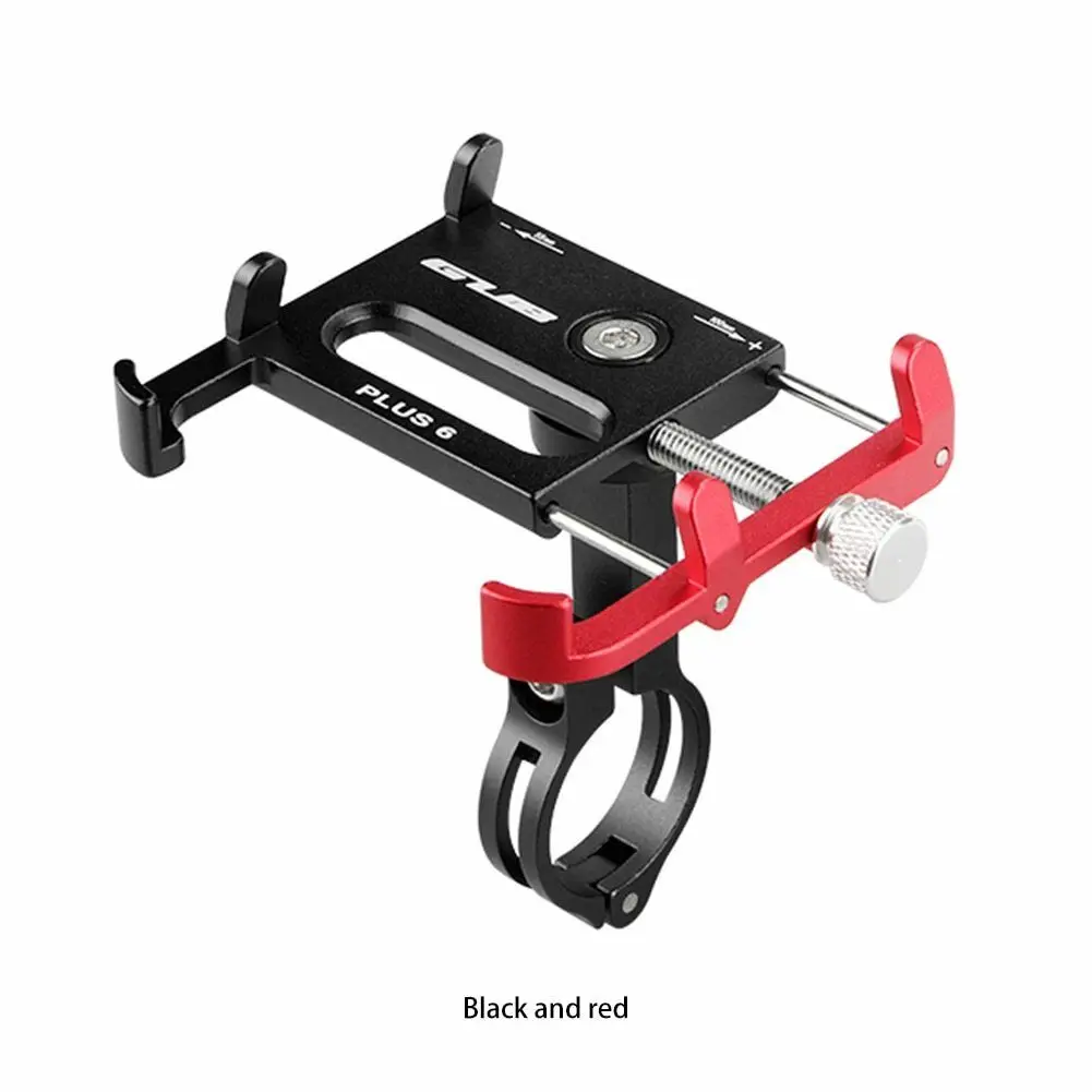 Plus 6 Black Red GUB Plus 6 мотоциклетный велосипедный держатель для сотового телефона алюминиевый Универсальный Регулируемый держатель для телефона держатель для смартфона велосипедный руль - Цвет: Plus 6 Black Red