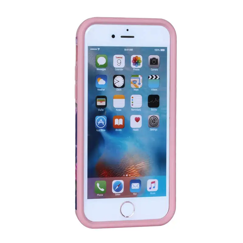 Fashion Flower IMD Pattern Shock Proof Hybrid 2 in 1 PC TPU Slim Armor case for Apple iPhone 6s Plus 7 |