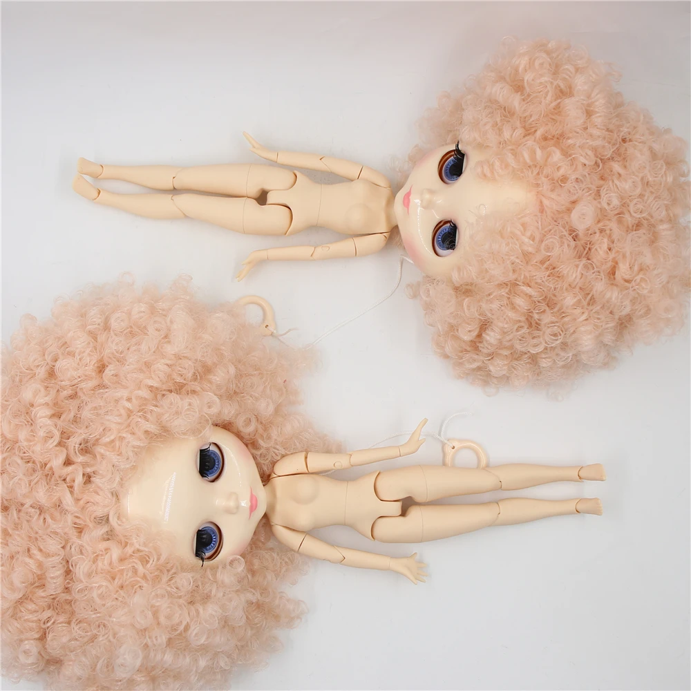 Ледяной DBS Blyth кукла 1/6 bjd белая кожа тела афро бледно розовые волосы 30 см игрушка