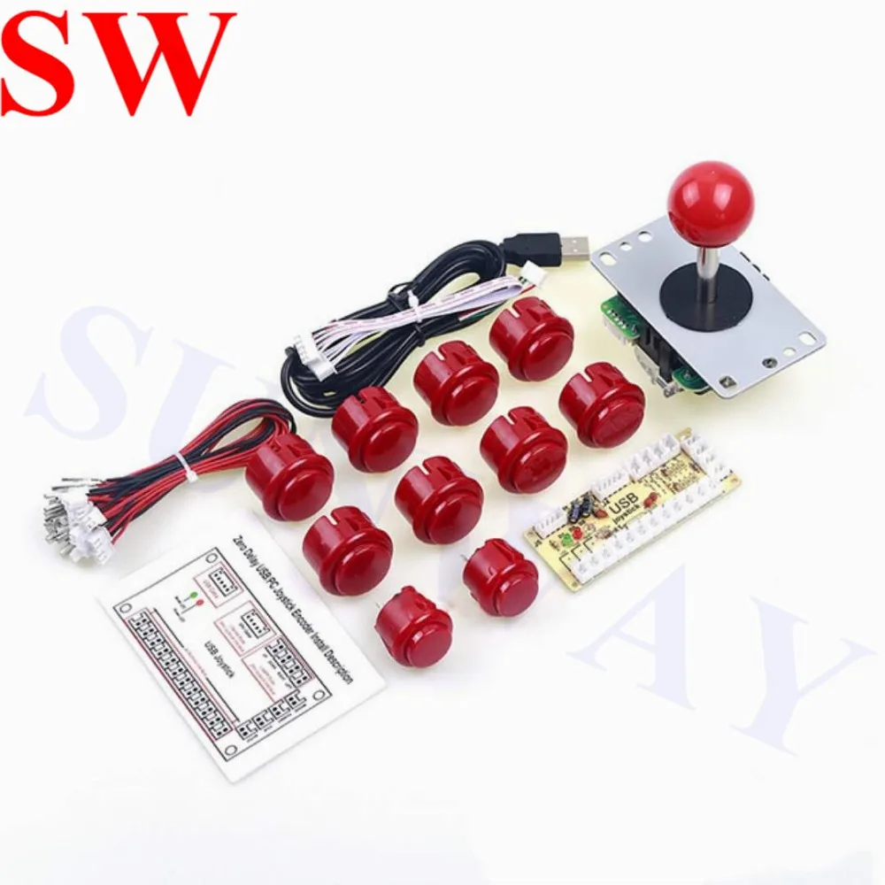 Аркадные Наборы сделай сам запчасти для джойстика Sanwa кодировщик USB ПК игровые