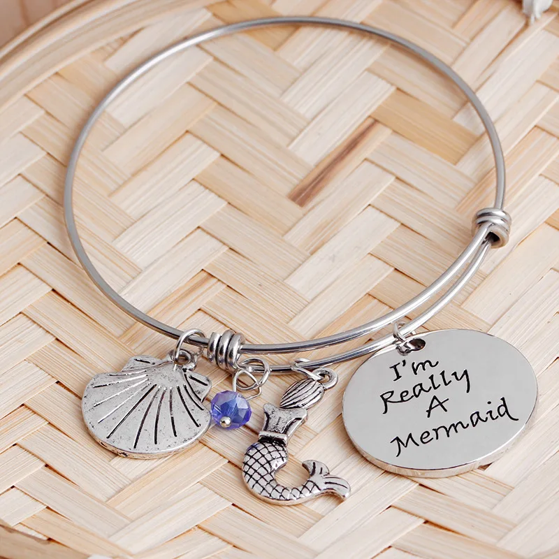 2018 Новый Charm браслет Русалка подарок женский Love в виде морской раковины цепь