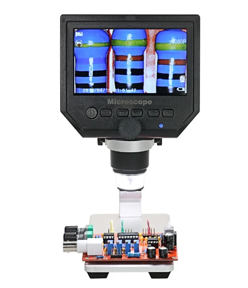 Черный 1-600x G600 цифровой микроскоп 4," lcd USB microscopio видео камера рекордер HD 3,6 мегапикселей с 1080P/720 P/VGA широкое использование - Цвет: Черный