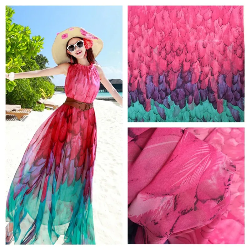 150 см * 50 шифоновая ткань с рисунком модная для платья юбка вечеринки декоратор