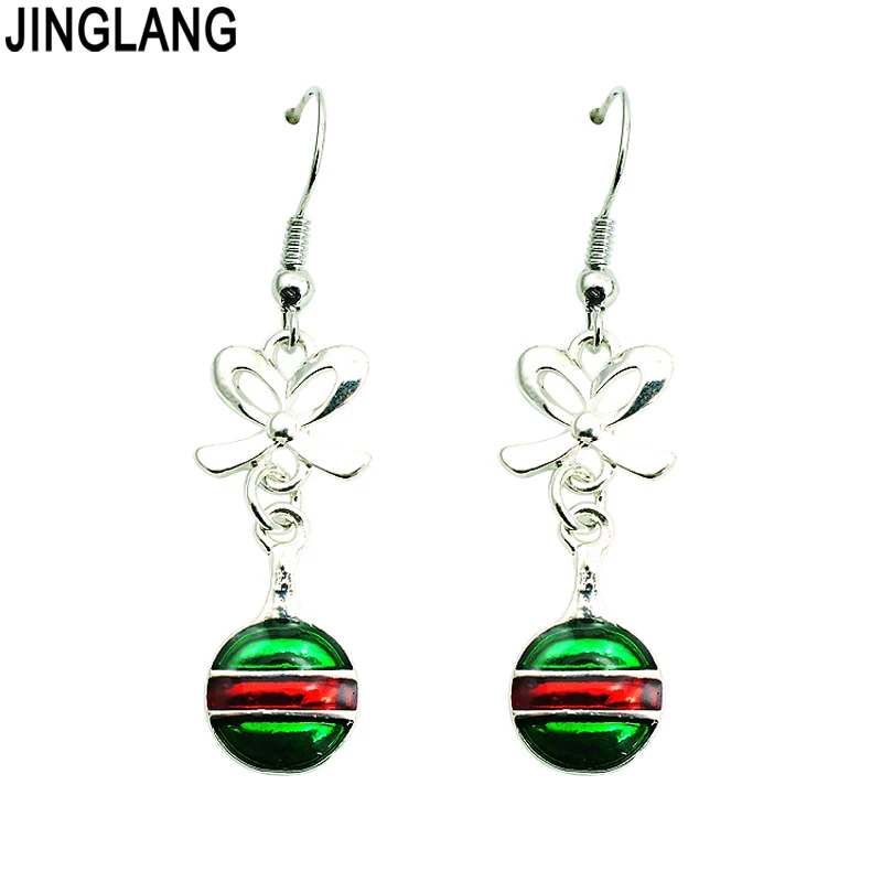 Модные висячие серьги JINGLANG с бантом Висячие разноцветные эмалированные