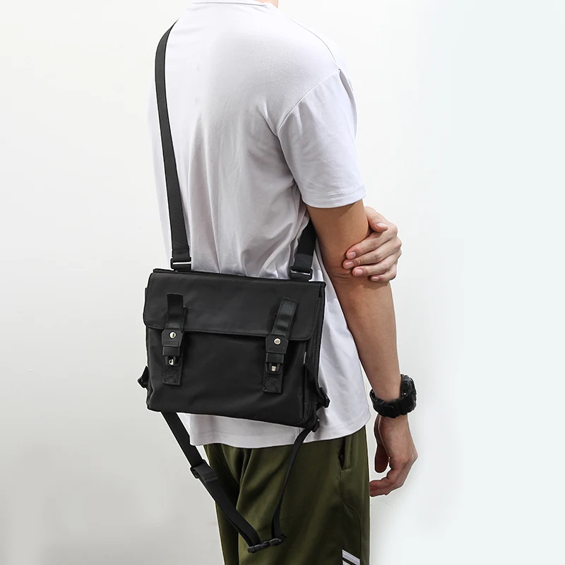 Сумка-мессенджер Мужская водонепроницаемая нейлоновая Удобная черная сумочка