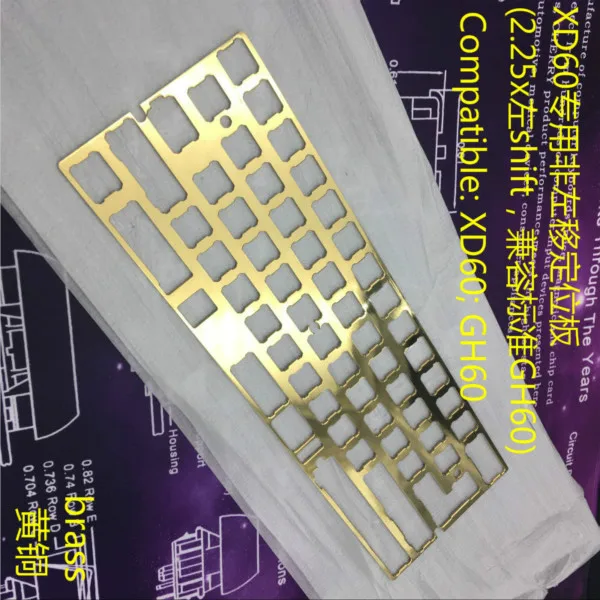 Tu60 Minila GH60 позиционирование доска латунь нержавеющая сталь Алюминий Совместимость XD60 DZ60; Poker2 Bface - Цвет: Standard 60XD60coppe