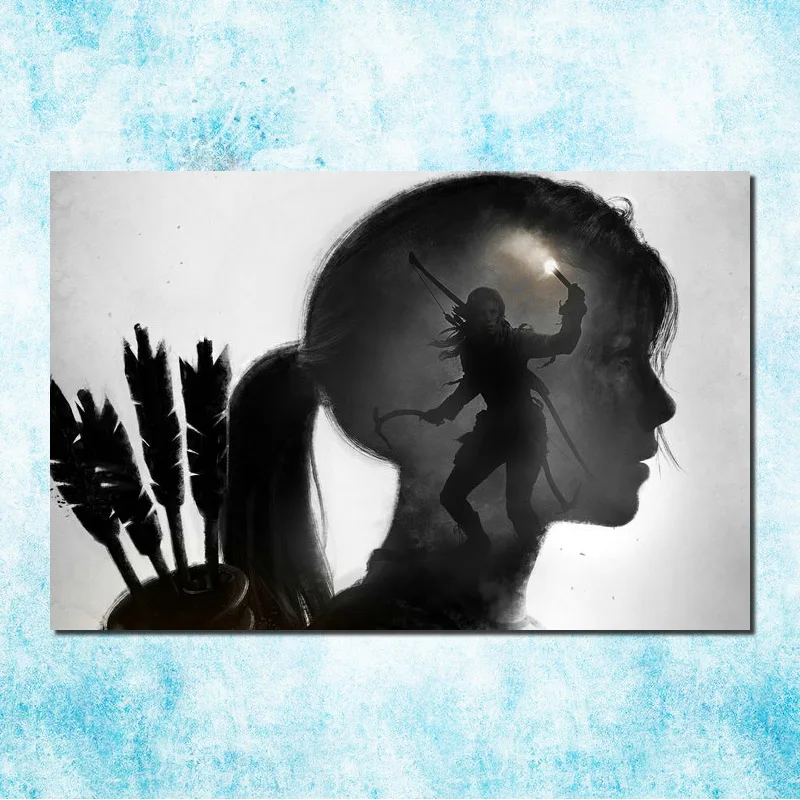 click Tomb Raider Лара Крофт Искусство Шелковый Холст печати плакатов 13x20 24x36 дюймов новая игра стены картину дома номер(больше)-4 - Цвет: click