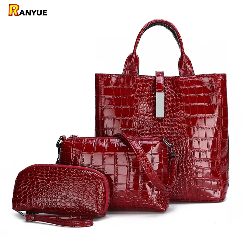 3 шт. женская сумка через плечо и кошелек|Сумки с ручками| |