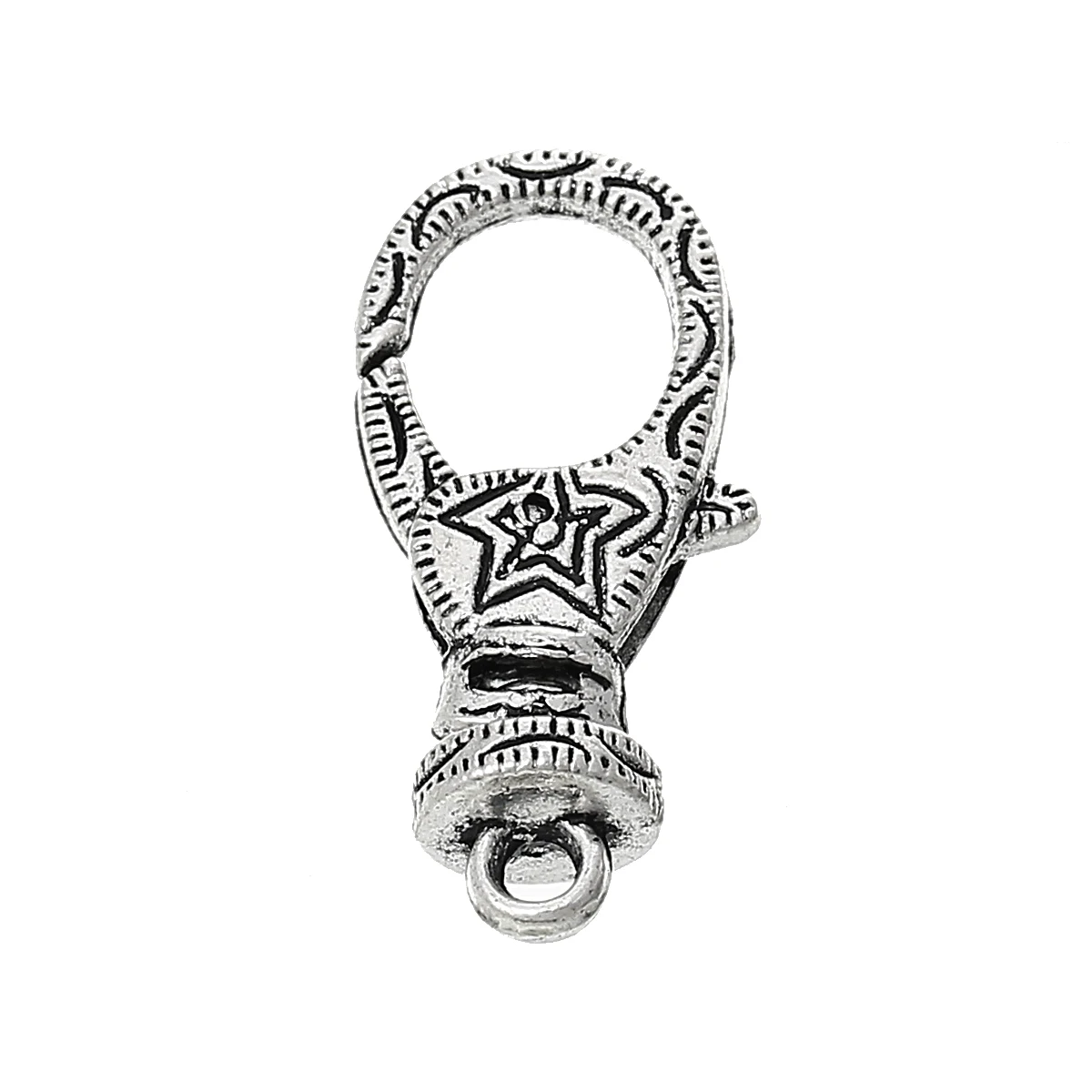 DoreenBeads Омаров из металлического сплава серебристая застежка 3 1 см (1 2/8 дюйма) x 14 мм