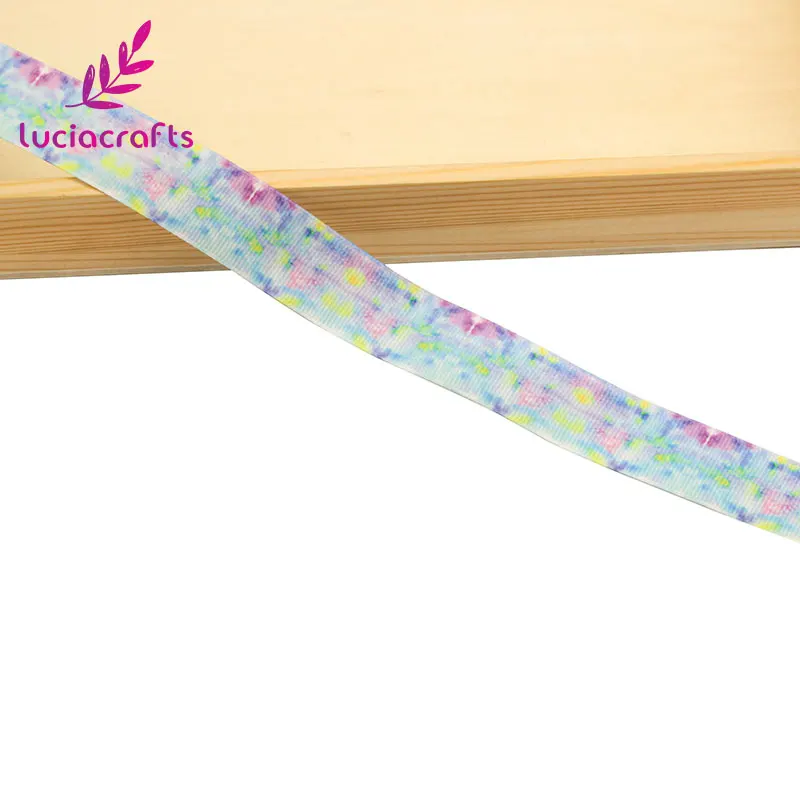 Color 14 5yards 5 ярдов/6 ярдов 25 мм/38 мм Печатная корсажная лента для рождества, свадьбы, вечеринки упаковочный материал для подарков DIY Аксессуары S0402 - Цвет: Color 14 5yards