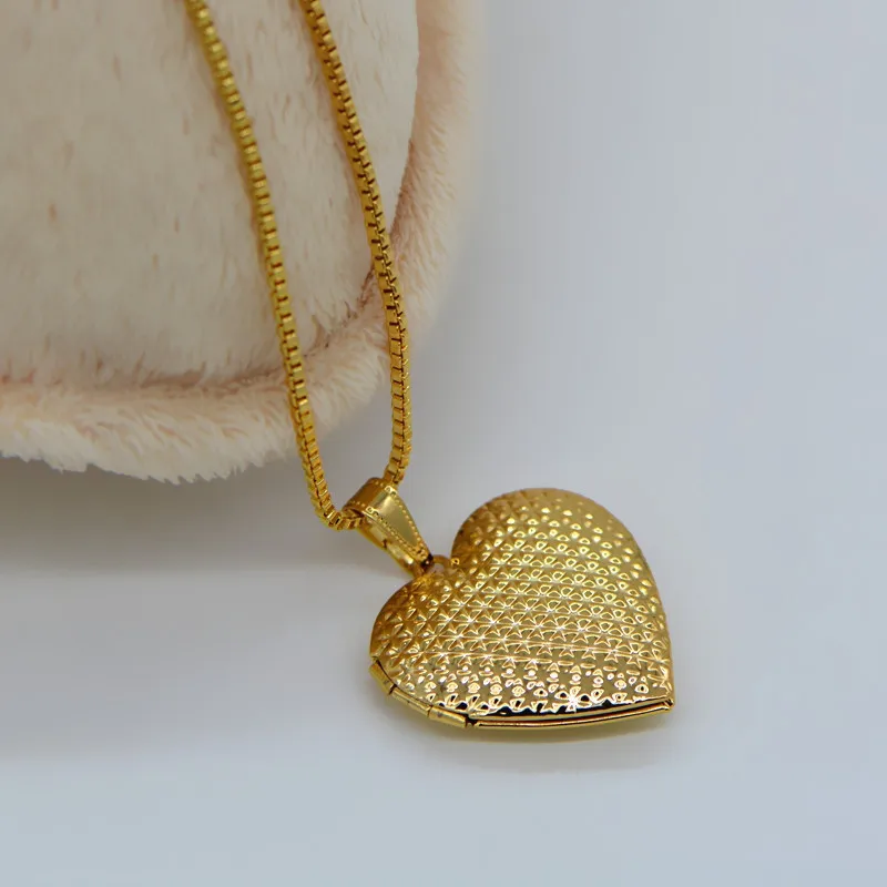 Формы сердца Ожерелье Кулон Новый Позолоченный Романтический Женщины Ювелирные