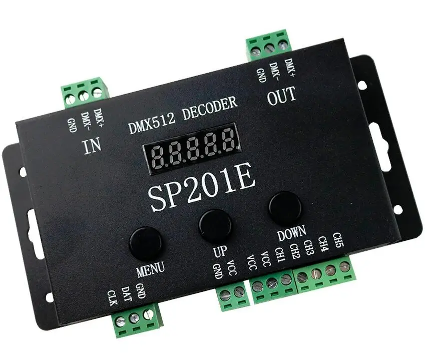 Контроллер декодера SP201E DMX512 Модифицируемый сигнал SPI RGB IC Светодиодная лента pix220