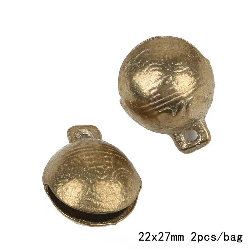 22mm x 27mm 2pcs 1-15 шт., латунный материал, китайский шарм в виде колокольчика на удачу для браслета и ножного браслета, ювелирные аксессуары, изготовление и подвеска для домашних животных - Цвет: 22mm x 27mm 2pcs