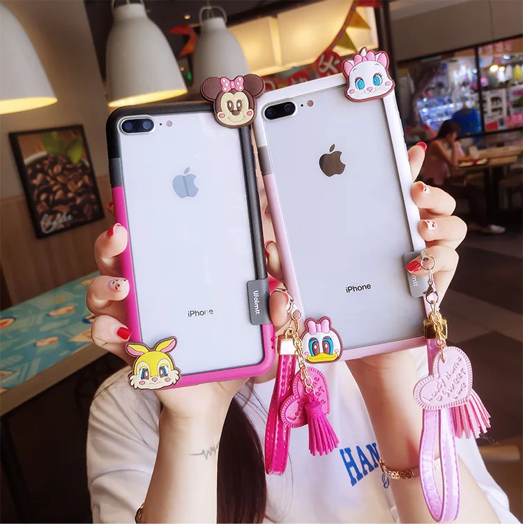 Для iphone XR милый Ститч бампер мягкая Противоударная Рамка для iphone 8plus X XS max 7 7plus 6 6S 6Sp Монстры Дейзи чехол+ ремень