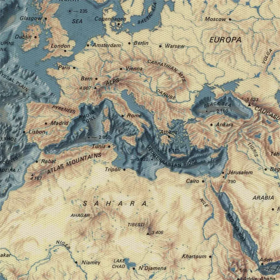 Винтажная карта мира географический рисунок изысканный дизайн для обучения