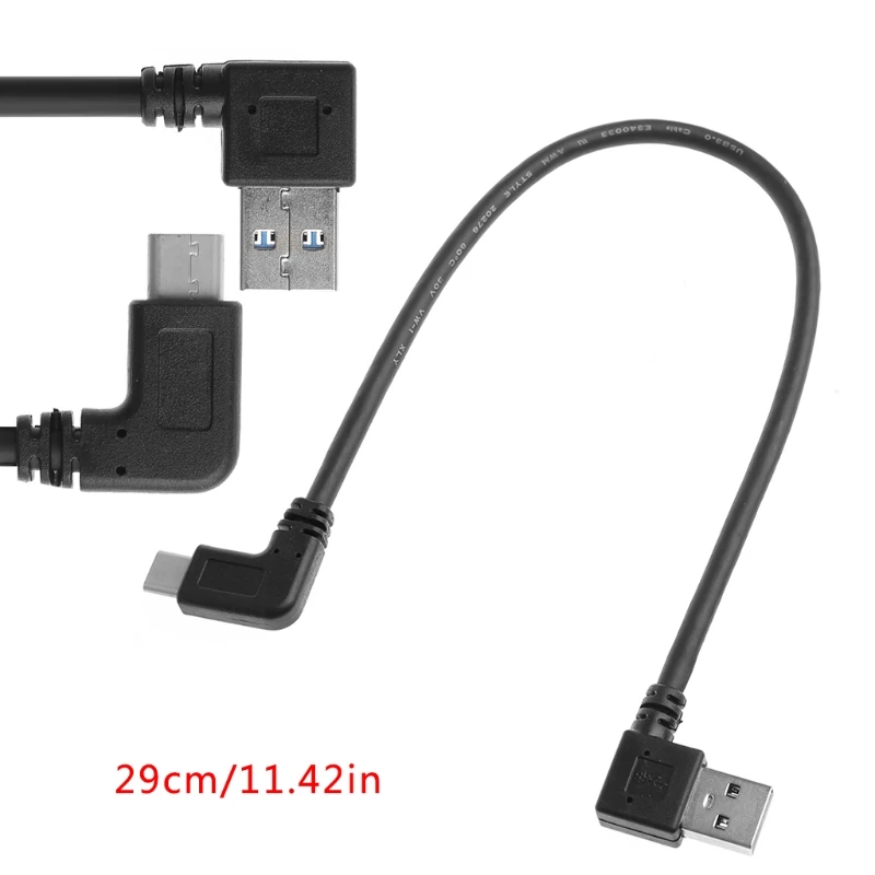 USB 3 0 тип A к USB3.1 Тип C левый/правый угол 90 градусов папа мужчине Кабель адаптер