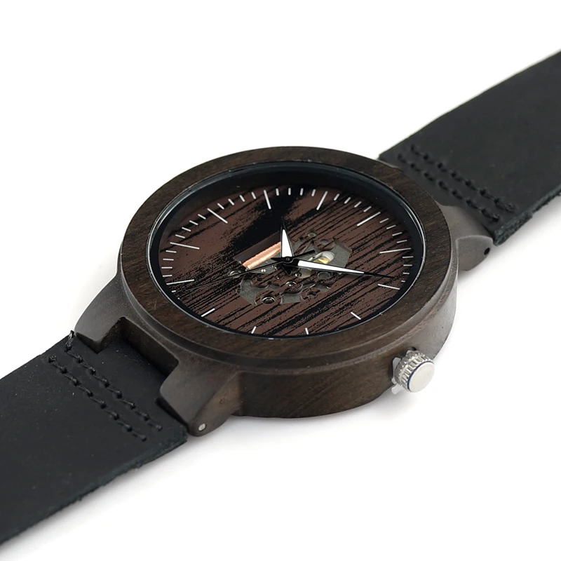 BOBO BIRD классические деревянные часы для мужчин мужские с видимым циферблатом