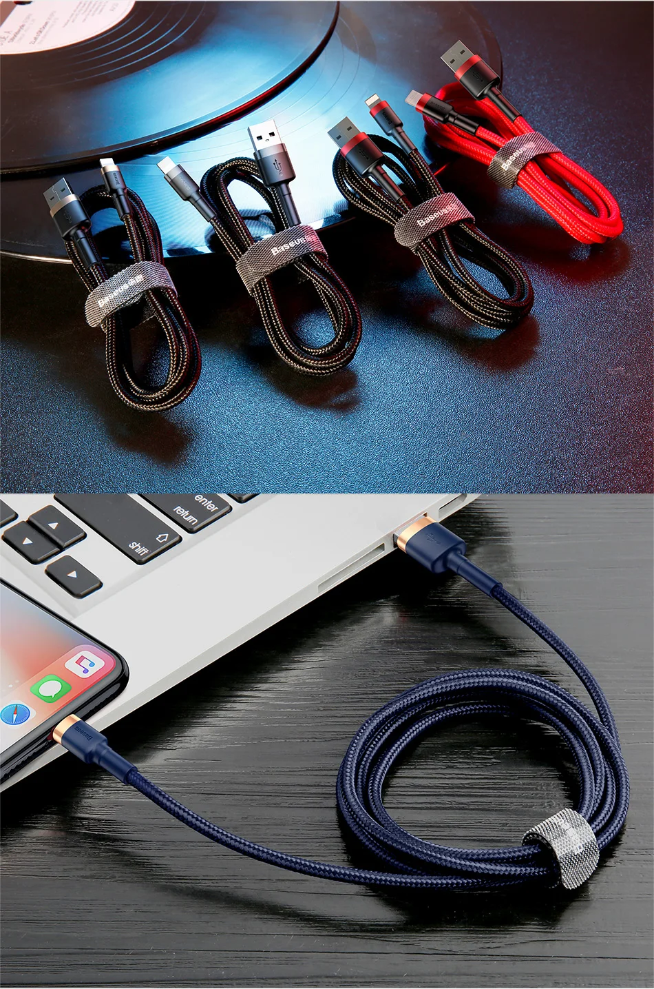 Baseus USB кабель для iPhone 11 XR Xs Max 2.4A кабель для быстрой зарядки 3M USB кабель для зарядки данных для iPhone X 8 7 Plus провод для зарядки
