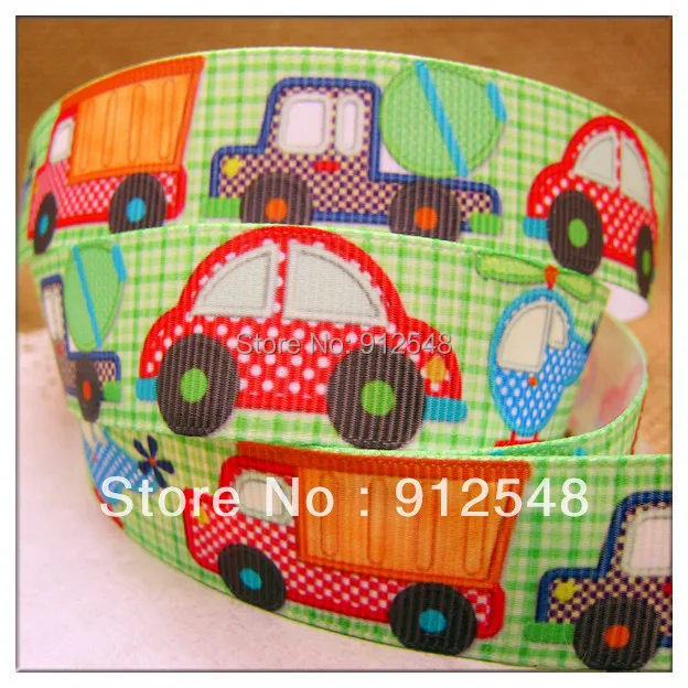 Бесплатная доставка 1 дюйм (22 мм) корсажная лента с принтом грузовика подарочная