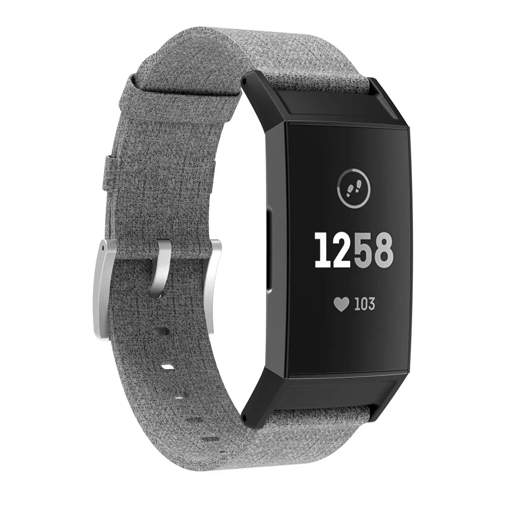 Замена плетеная холщовая ткань часы наручные ремешок для Fitbit Charge 3 браслет ремешок умные часы аксессуары ремешок для часов