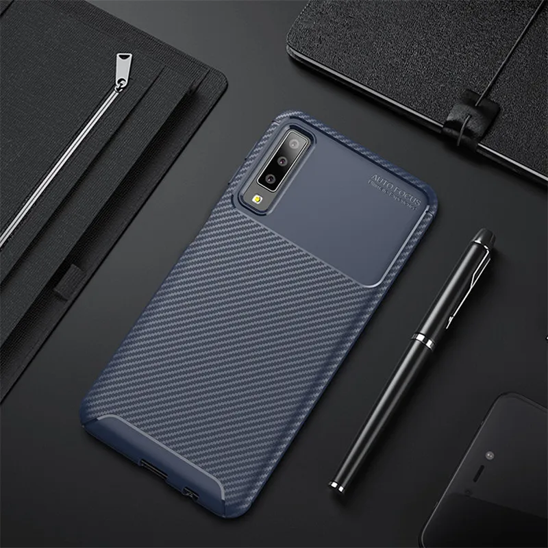 2 Для Samsung Galaxy A7 50 A7 Чехол класса люкс Бизнес мягкий резиновый чехол для Samsung Galaxy A7 A750 Футляр для телефона Fundas - Цвет: 2