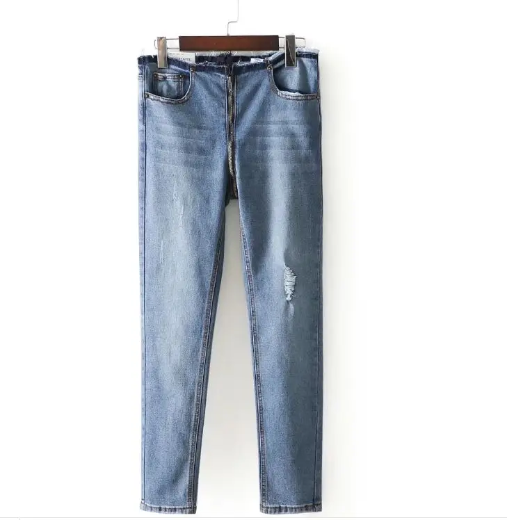 HCBLESS модные джинсы сексуальные женские необработанные на молнии обтягивающие