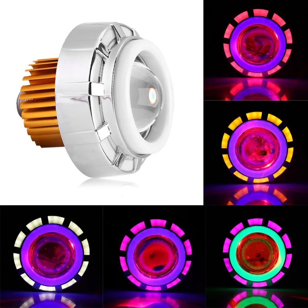 Светодиодный налобный фонарь для мотоцикла двойной Angel & Devil точечные светильник