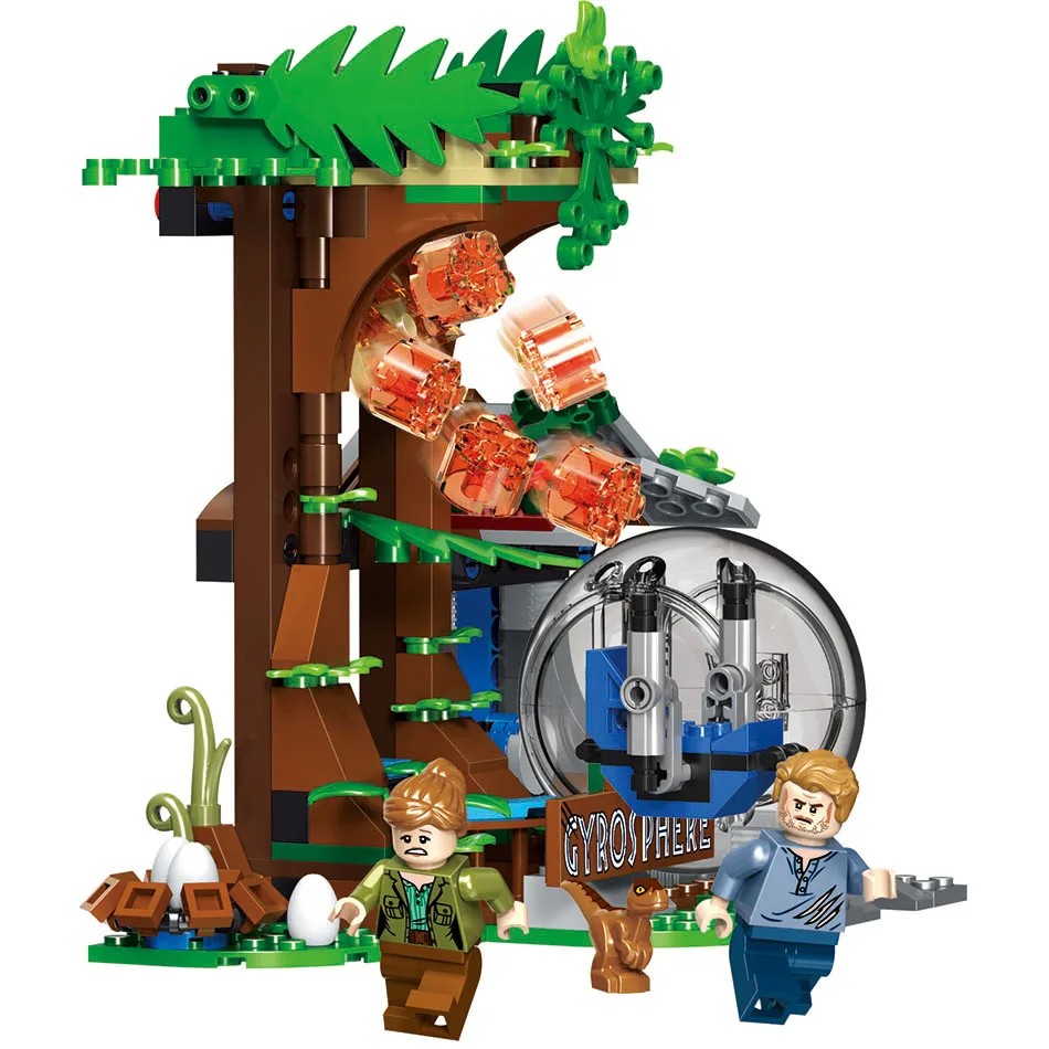 596 шт. маленькие строительные блоки совместимые с Lepinging мир Юрского периода carnoaurus