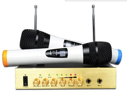 Беспроводной микрофон VHF домашний с эхо для DJ караоке домашней вечеринки|vhf wireless