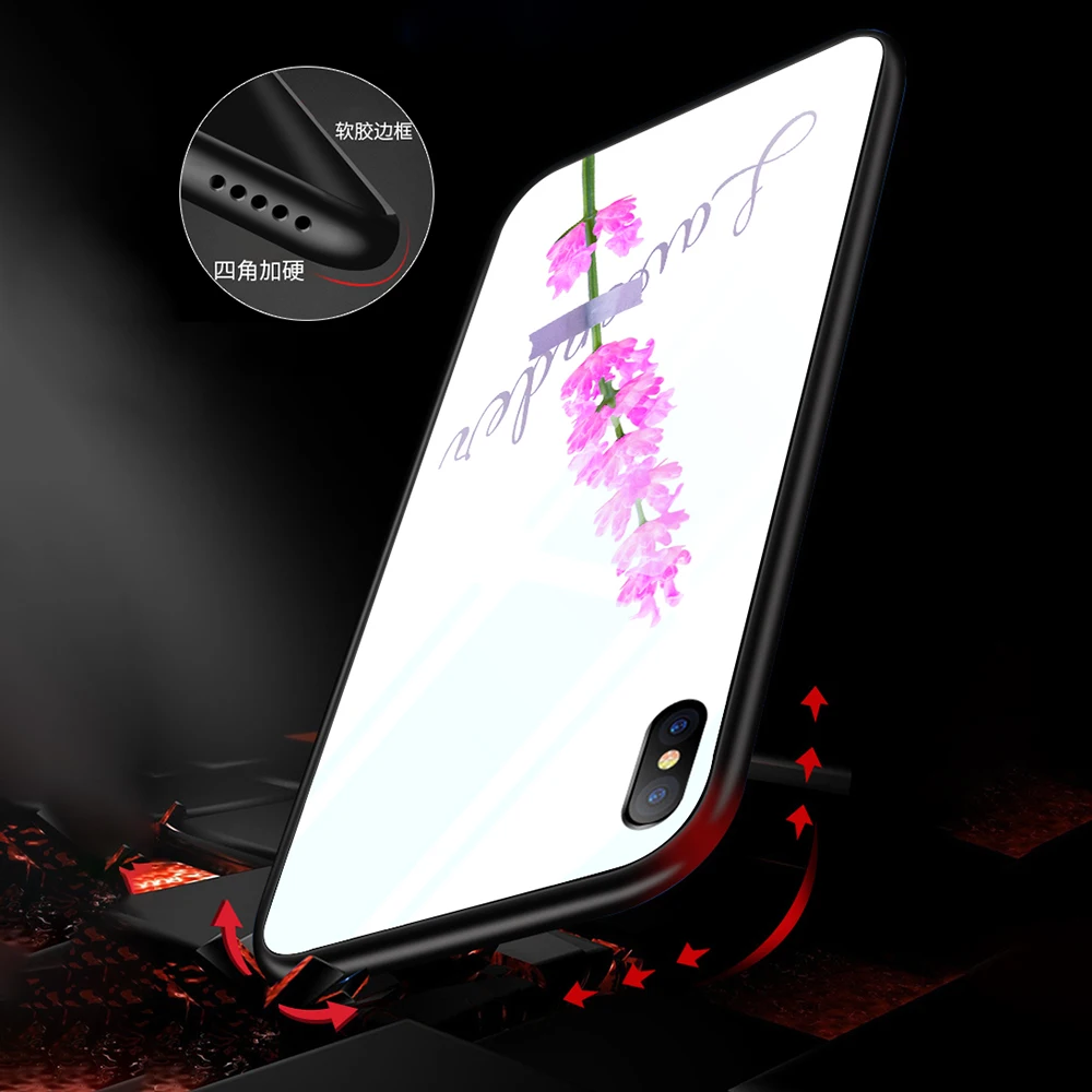 Чехол для телефона с ультрафиолетовым светом iPhone X XR XS Max чехол из закаленного