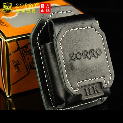 Бренд Zorro чехол для зажигалки из натуральной кожи, портативная коричневая коробка для зажигалок Внутренний размер: 58*38*14 мм