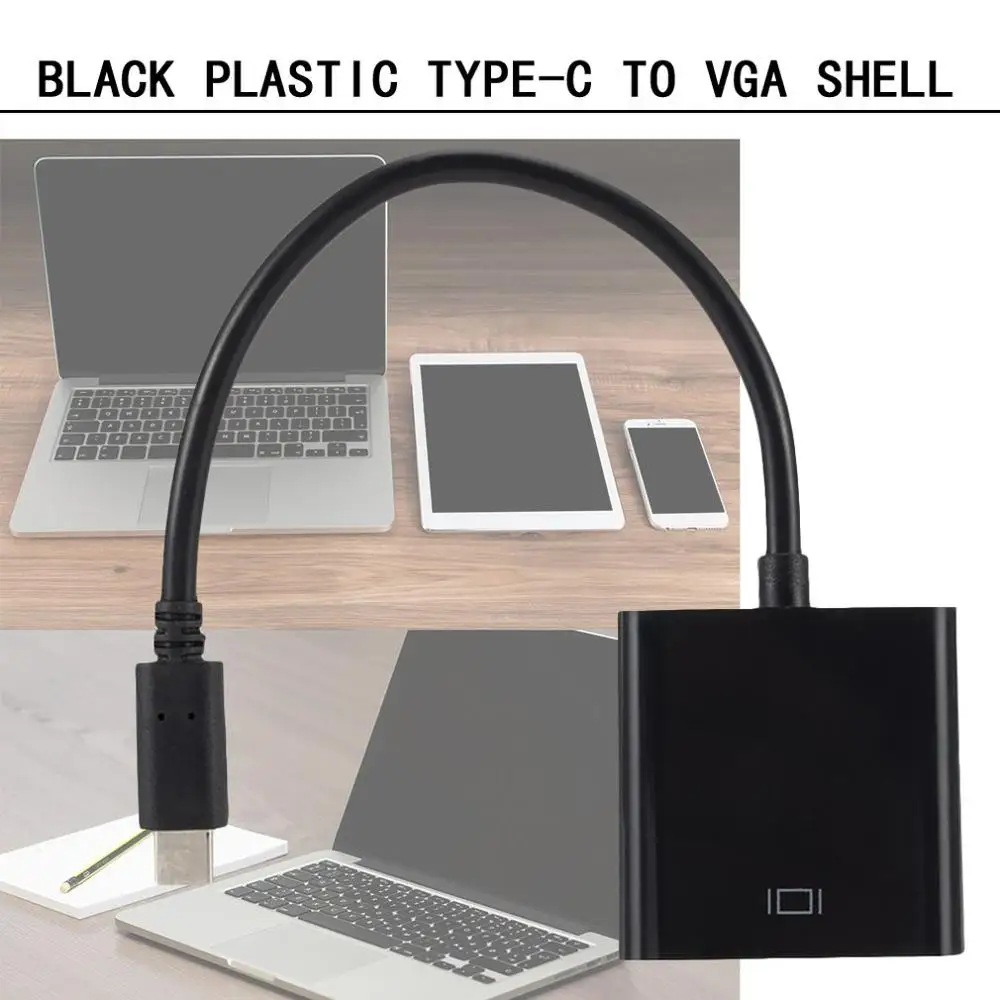 Адаптер типа C для VGA кабель USB C USB 3,1 для VGA адаптер для Macbook