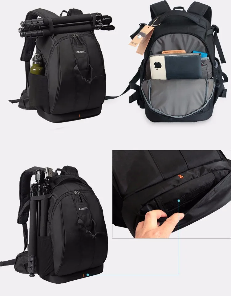 CAREELL C1098 сумка для камеры рюкзак для камеры DSLR сумка для камеры Водонепроницаемая мягкая Наплечная Сумка Мужской Женский рюкзак для камеры Canon/Nikon