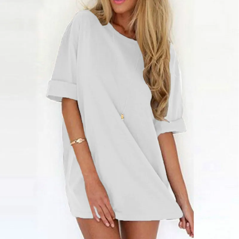 Для женщин Повседневное пикантные однотонные с круглым вырезом мини-платье 5XL