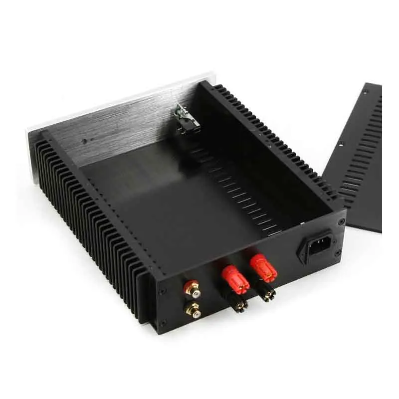 KYYSLB BZ2307 чехол для усилителя коробки 226,5*70*271 мм домашний аудио полностью алюминиевый усилитель шасси охлаждения на обоих Сиде с терминалом RCA
