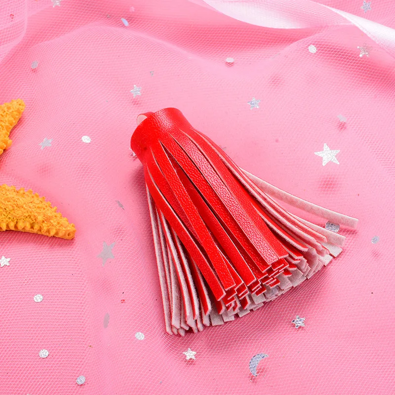 10 шт. искусственная кожа мини кисточки DIY бахрома брелок кожаные шляпы с