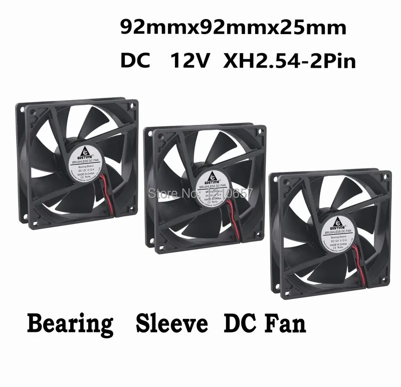 1 PCS Gdstime 92mm 92x92x25mm 9.2cm DC 12V 2Pin High Velocity Cooling Fan | Компьютеры и офис