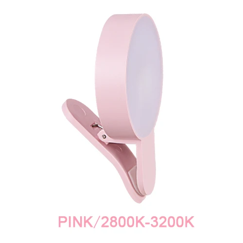 pink--Warm White Современный светодиодный светильник с зеркалом 9 светодиодный s Портативный кольцевой светильник на телефон с регулируемой яркостью вспышка селфи кольцевой светильник ing USB лампа для фото - Испускаемый цвет: pink--Warm White